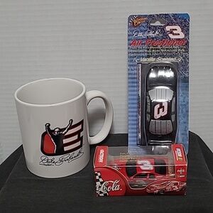 🚘🏁 Dale Earnhardt lot of 3 items Coca-Cola race car/mug & air freshener